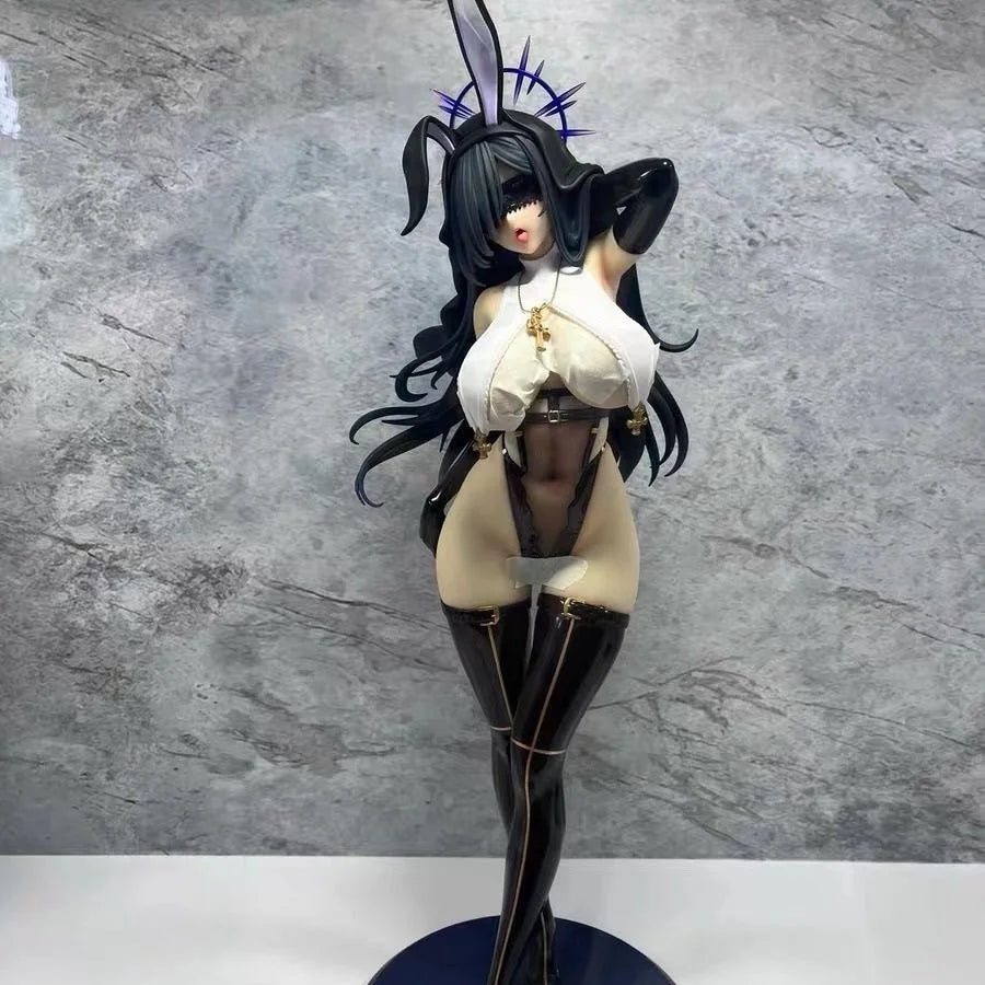 30cm Beautiful Girl Figure Black Nun Bearpanda Bunny Girl Anime Collectible Model Desktop Decorations Holiday Gifts Kids Toys