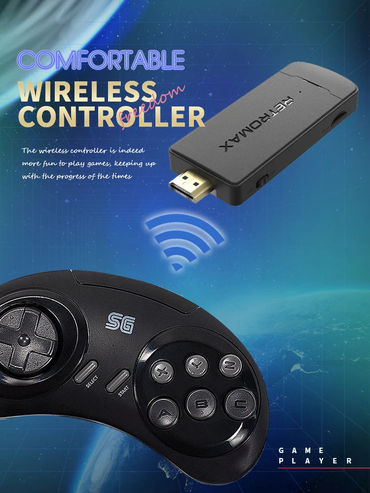 DATA FROG 4k 16-bit Wireless Retro Video Game Console Build In 900 Games HDMI-Compatible Retro Game Console For SEGA/FC/GBA