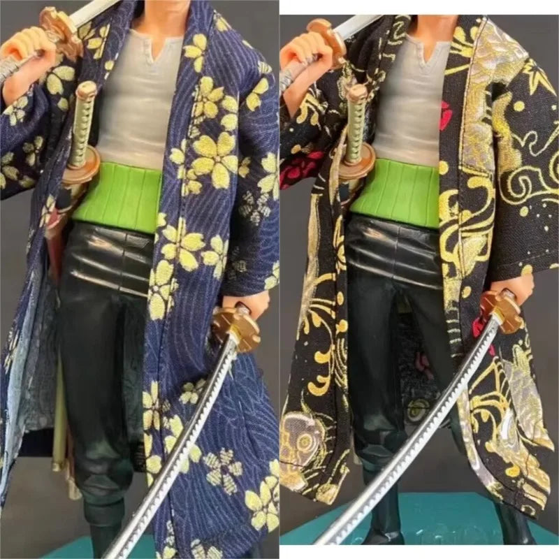 1/12 Scale Male Japanese Kimono Printing Coat Windbreaker Clothes Model Accessory for 6'' Male Toy Figures Body Doll