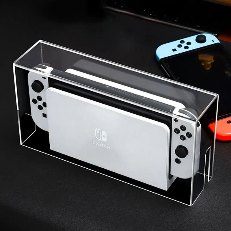 Display Box Host Dust Cover for Nintendo Switch NS Game Console Dock Protective Case Acrylic Hard Covers Switch Oled Accessories