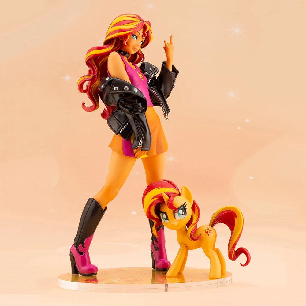 My little Pony Bishoujo Statue Applejack Twilight Sparkle Pinkie Pie Fluttershy 1/7 Anime PVC Action Figure Toy Collection Doll