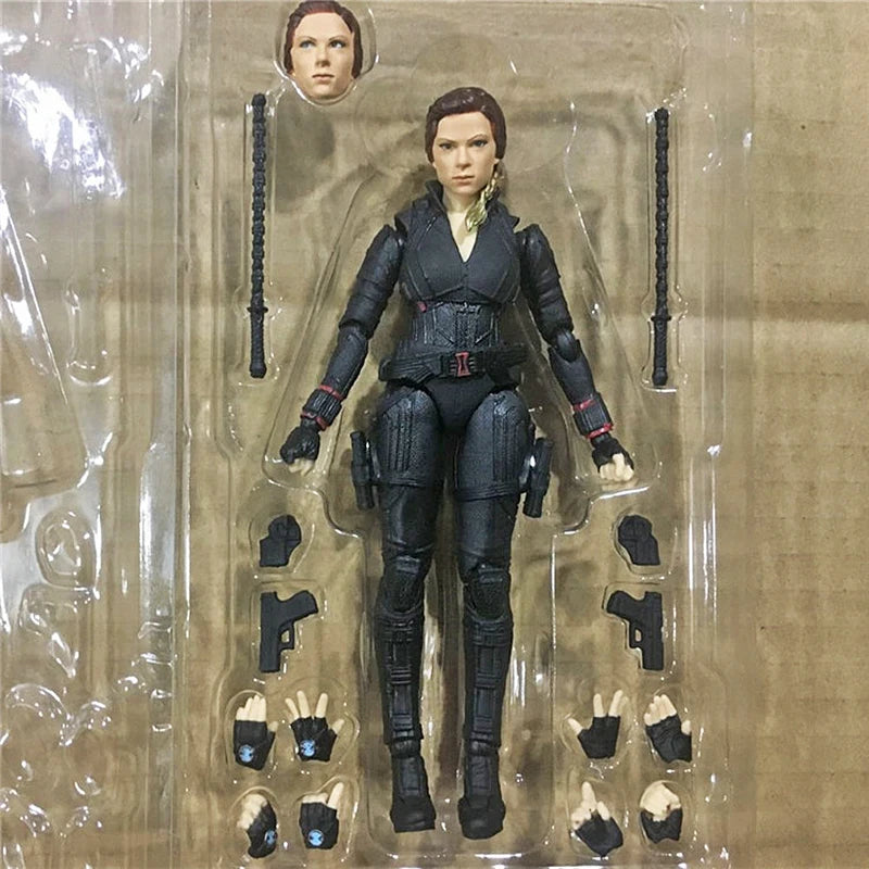 Shf Black Widow Actionfigur Avengers End Game Natasha Romanoff Figuren 15 cm PVC Sammlerstück Infinity War Modell Spielzeug für Geschenke