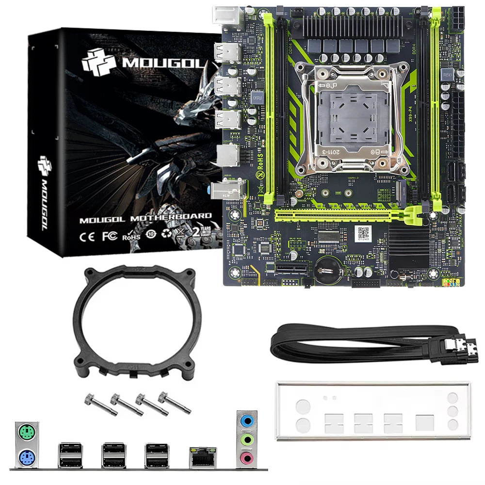 MOUGOL X99 Gaming-Motherboard-Set mit Intel Xeon E5 2650 V4 und DDR4 16G * 1 2133 MHz Dual Channel RAM M.2 NVME für Desktop-Host