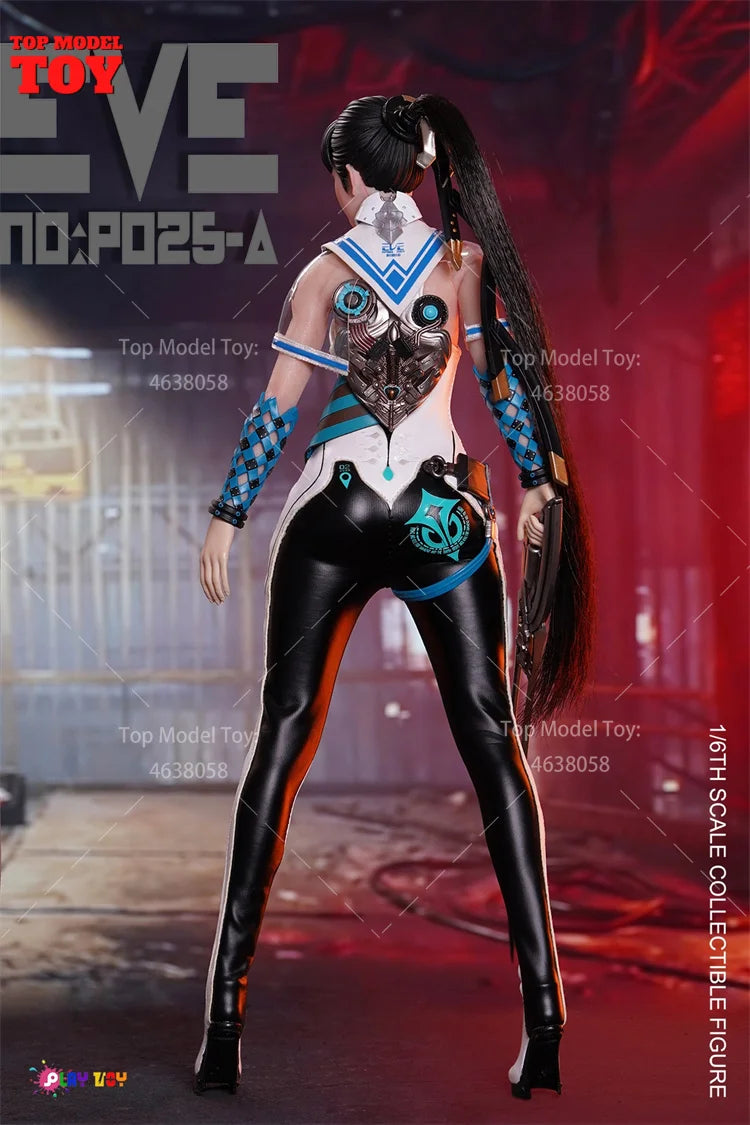 PLAY TOY P025 1/6 Scale Eve Female Soldier 12" Steel Bone Action Figure Body Dolls Movable Eye Head Carving Full Set Model
