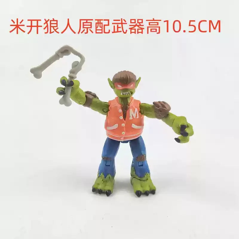 Playmates Turtles Action Figure Puppet Horse Motorcycle Rhinoceros Tiger Scene Models Anime Model Doll Desktop Decoration