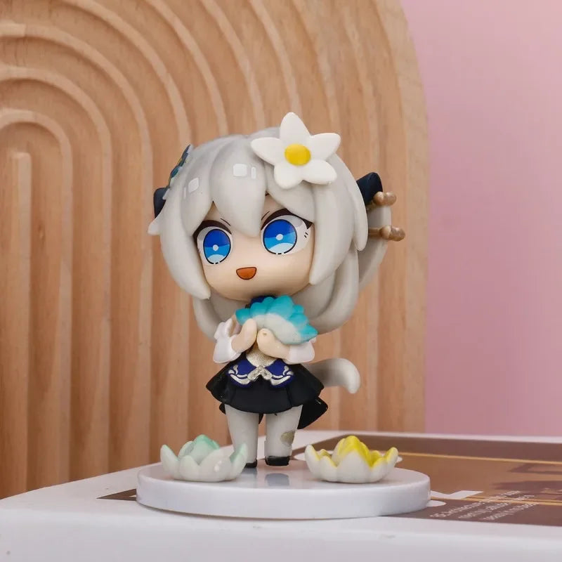 Honkai Impact 3 Q Version Dolls Anime Figure Rita Rossweisse Yae Sakura Raiden Mei Kiana Kaslana Model Kids Toys Car Decoration