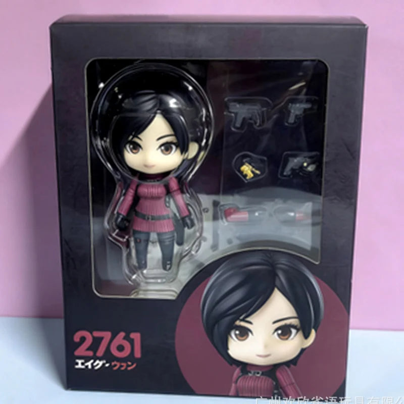 10cm Resident Evil Remake #2337 Leon S. Kennedy 2761# Ada Wong Q Version Action Anime Pvc Model Movable Model Doll Set Toy Gift