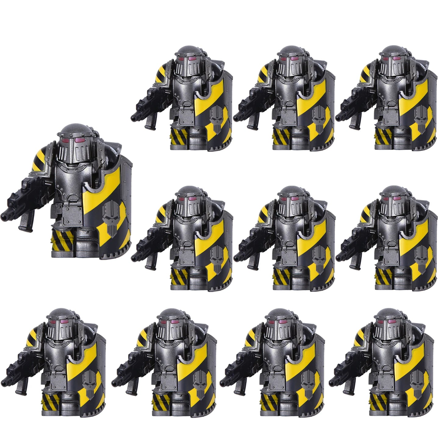 Warhammer 40k Chaos Space Marine Action Figure - Black Legion, Green Eye Lens, Spiked Armor, Combi-Bolter, Collectible Miniature