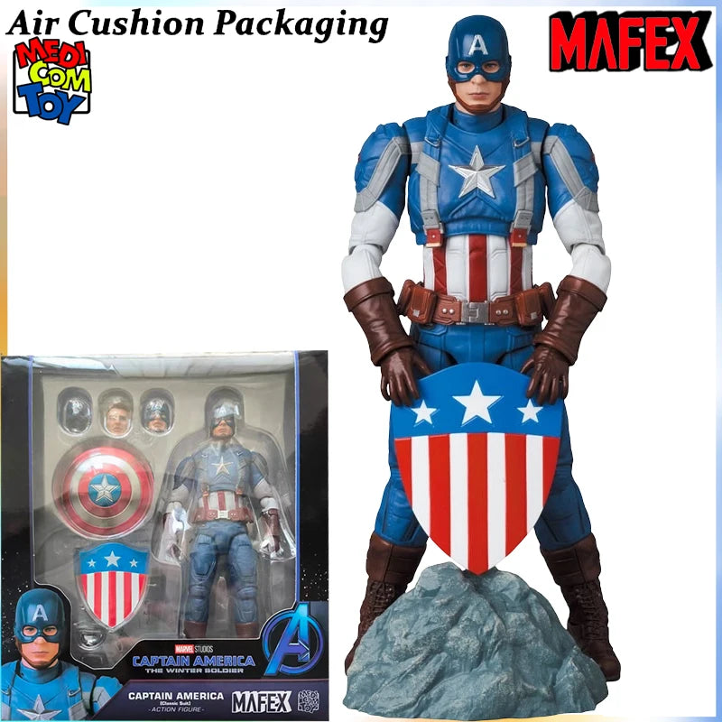 MEDICOM TOY Genuine MAFEX Series Captain America Winter Soldier Stealth Suit Classic Comic Science Action Figures Model Toys