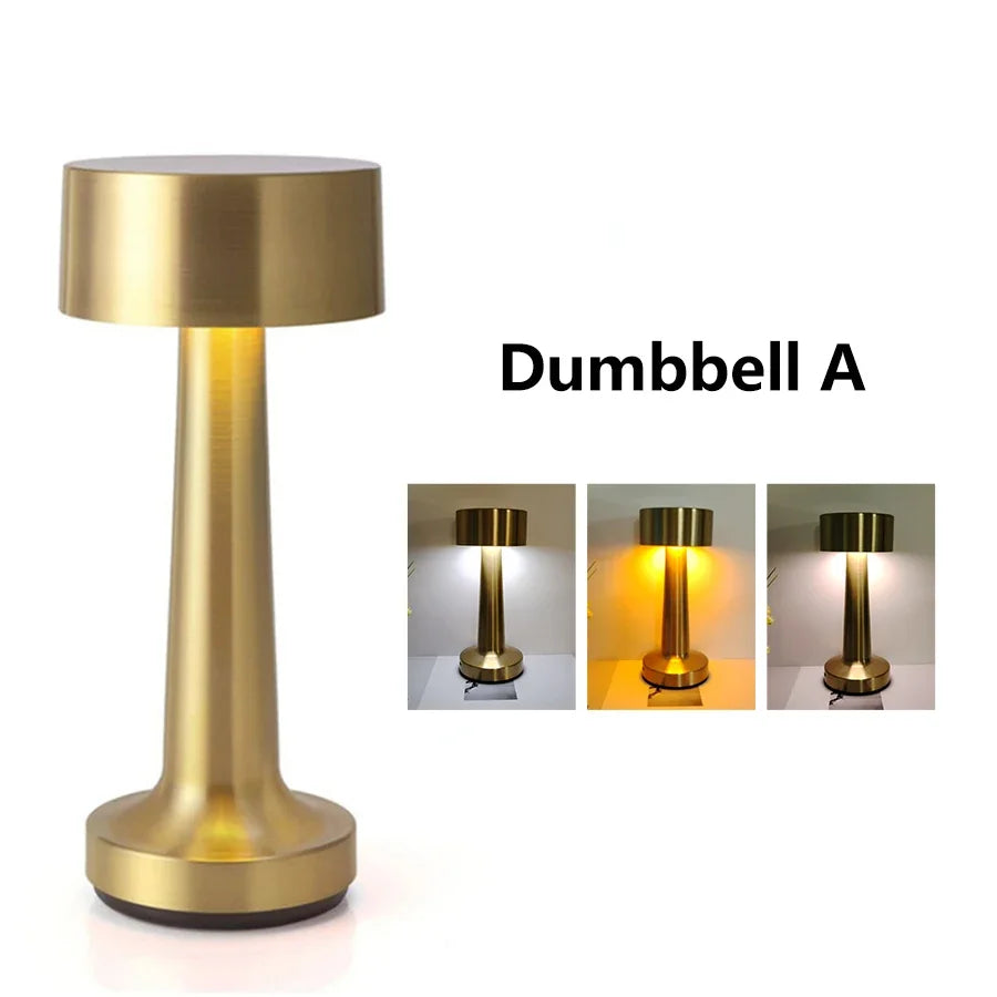 Metal Series Table Lamp Touch LED Lamp Simple Desktop Decorative Lamp Bedside Night Light For Bar, Coffee Table, Restaurant