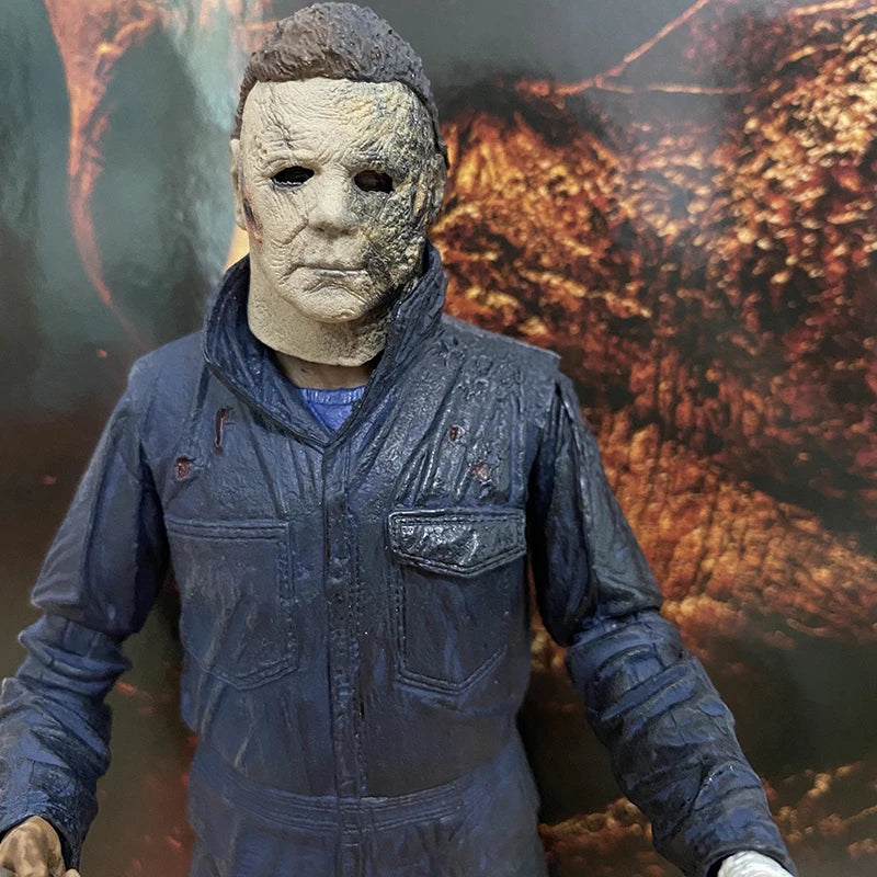NECA Figure Michael Myers Figure With LED Halloween Ultimate Action Figure Model Toys Joint Movable Doll Christmas Present