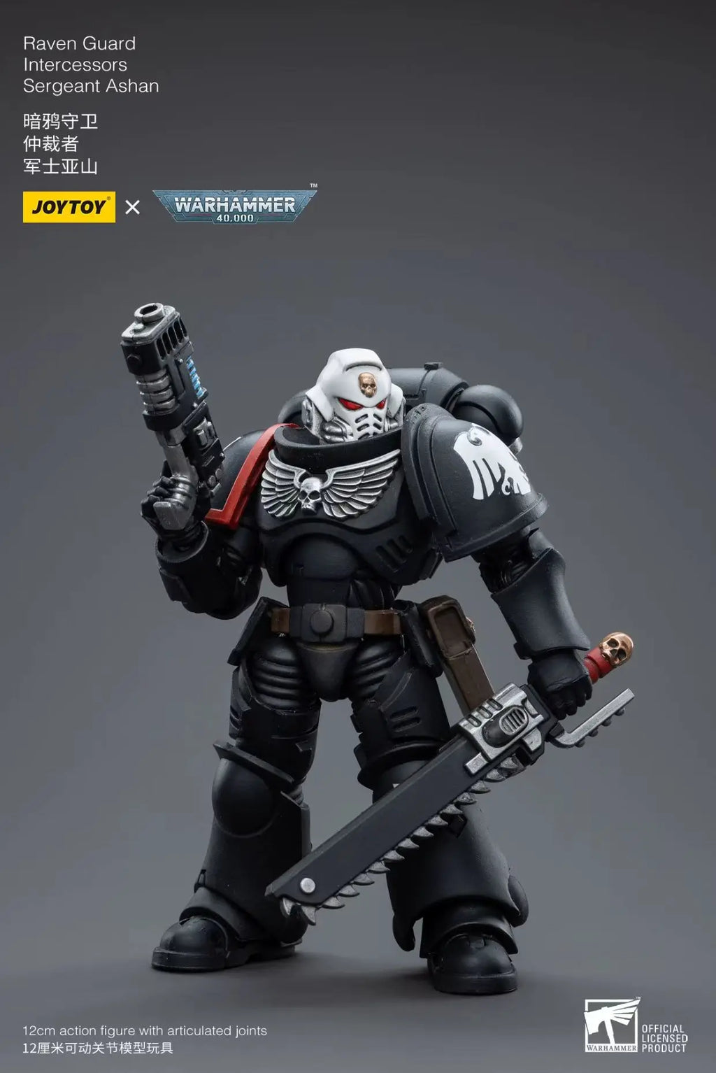 【MT】JOYTOY Warhammer 40K Raven Guard Intercessors Sergeant Ashan 1/18 Action Figure Toys Collection