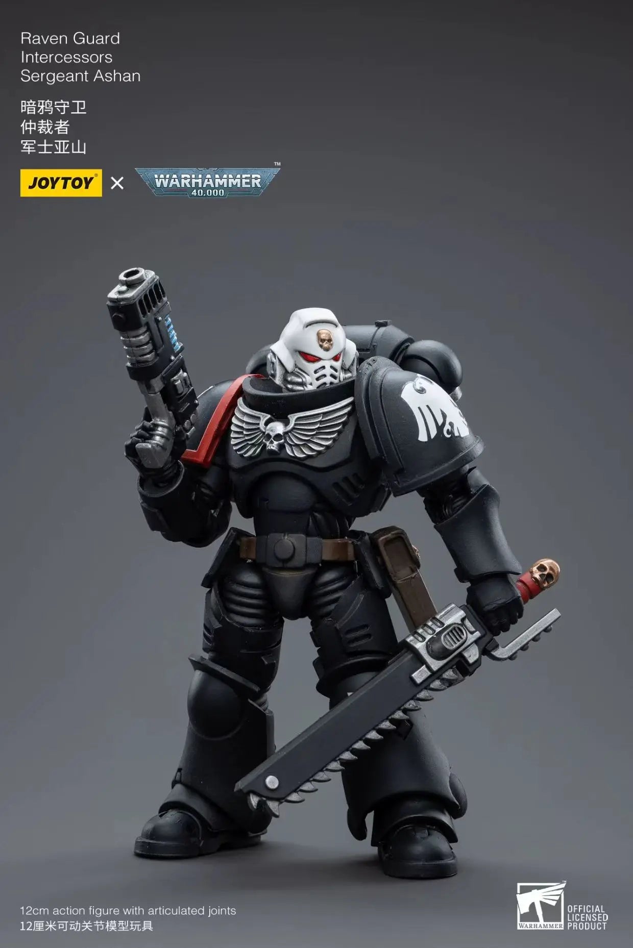 【MT】JOYTOY Warhammer 40K Raven Guard Intercessors Sergeant Ashan 1/18 Action Figure Toys Collection