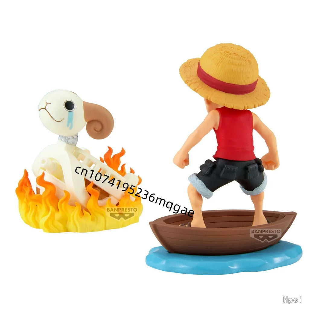Original Bandai ONE PIECE WCF LOG STORIES Luffy Nami Eneru Anime Action Figures Model WCF desktop Ornaments Gift Decorations