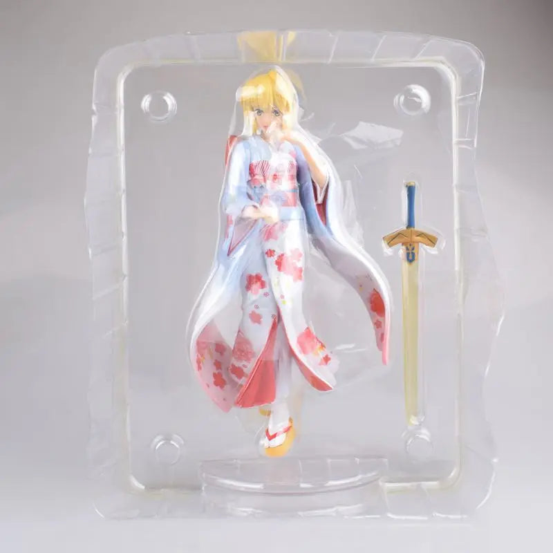 25CM Fate/stay night Saber Boxed Retail Figure Action Model Cartoon Doll Ornament Collection Toys Gifts
