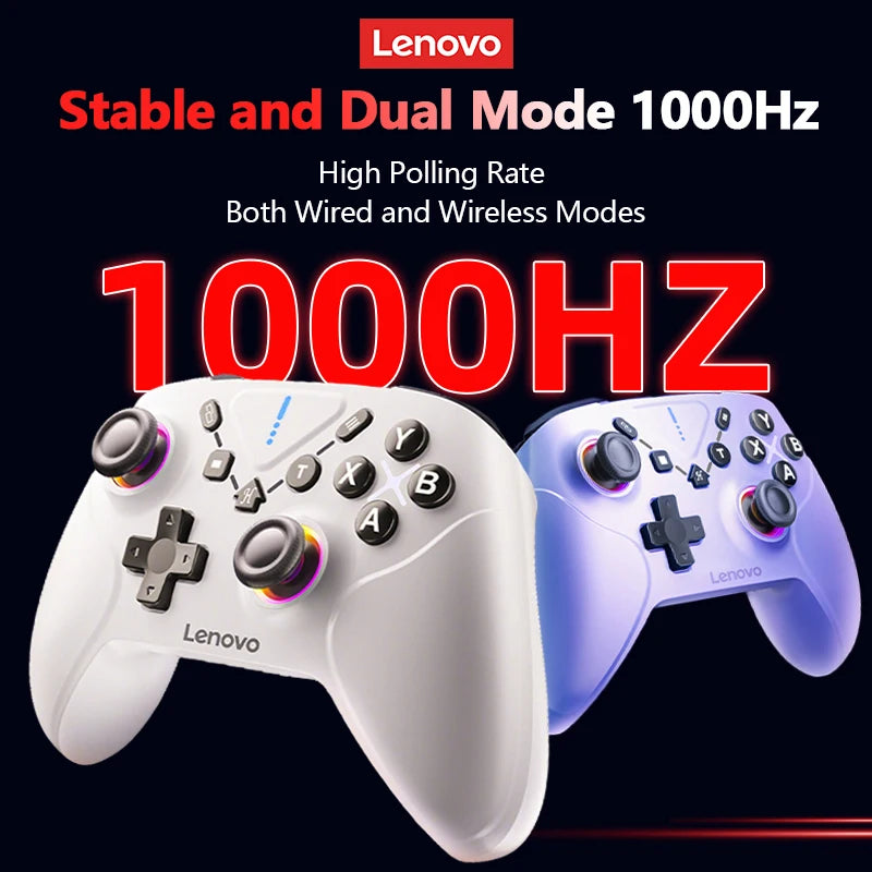 Original Lenovo S06 Wireless Bluetooth Gamepad With 2.4G No Stick Drift Wired Gamepad Hall Joysticks Triggers Gaming Controller