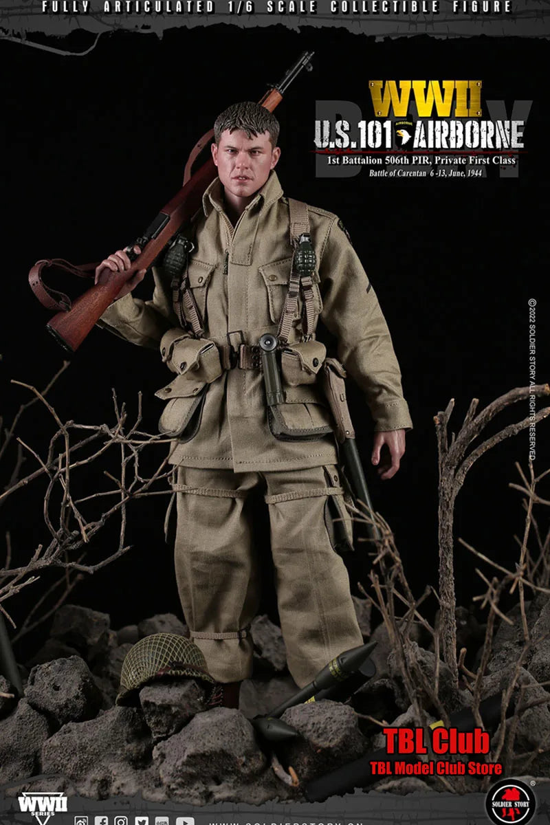 1/6 SoldierStory SS126 WWII US 101 Battalion Private First Class Ryan Full Set Moveable Action with Platform For Fan Gifts