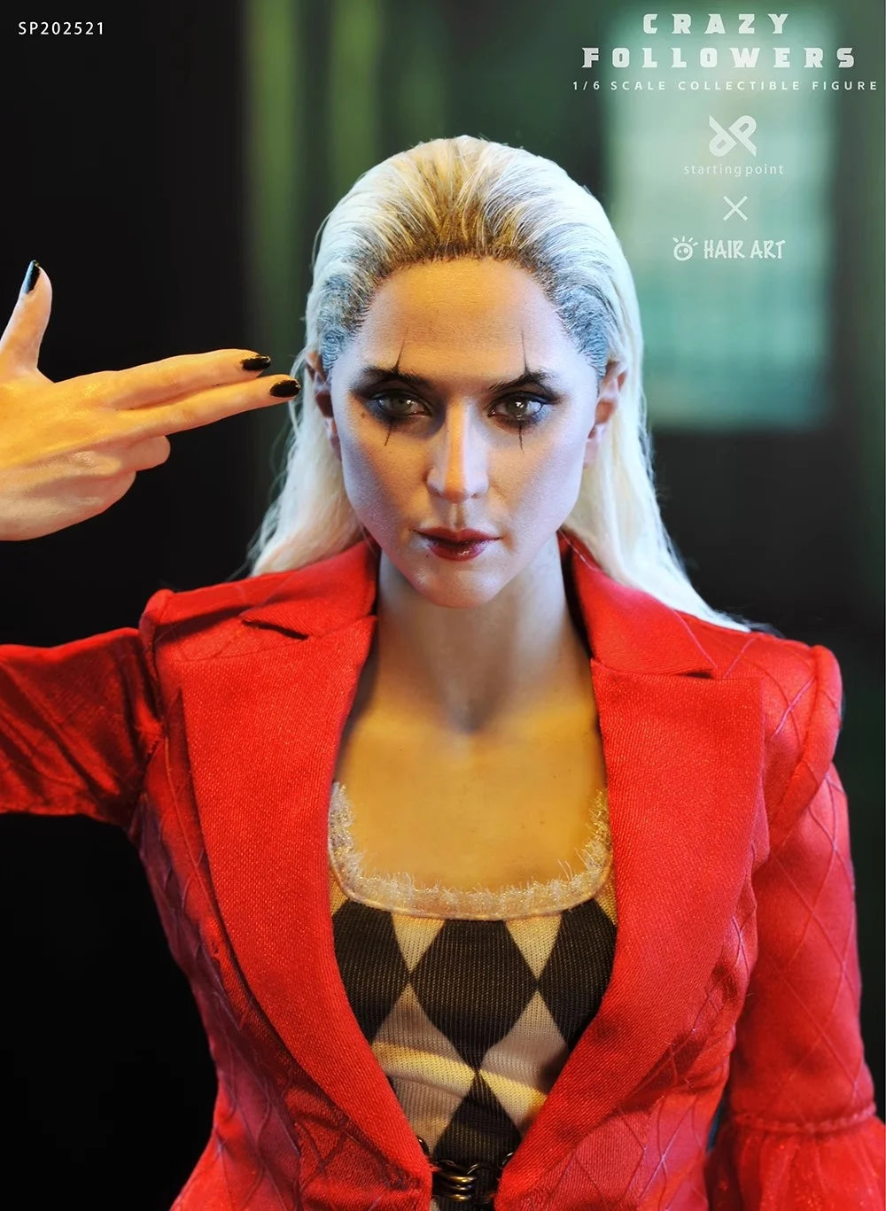 In Stock 1/6 Collectible Crazy Followers Female Clown Action Figure Red Suit Cloth Top Design Beauty QD202501 12" Soldier Model