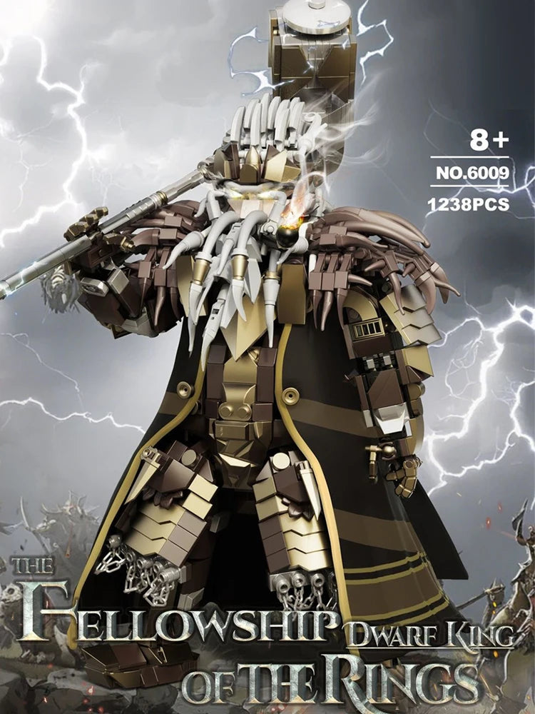1238PCS Dwarf King Building Blocks Model Movies Series Desktop Decoration Collection Assembly Toys Home Ornaments Gifts for Boys