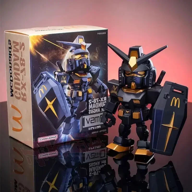 Bandai Mcdonald Gundam Gunpla Qmsv Mini Rx-78- VerAngus Type Action Figure High Quality Robot Kits Models Toy Gundam Anime