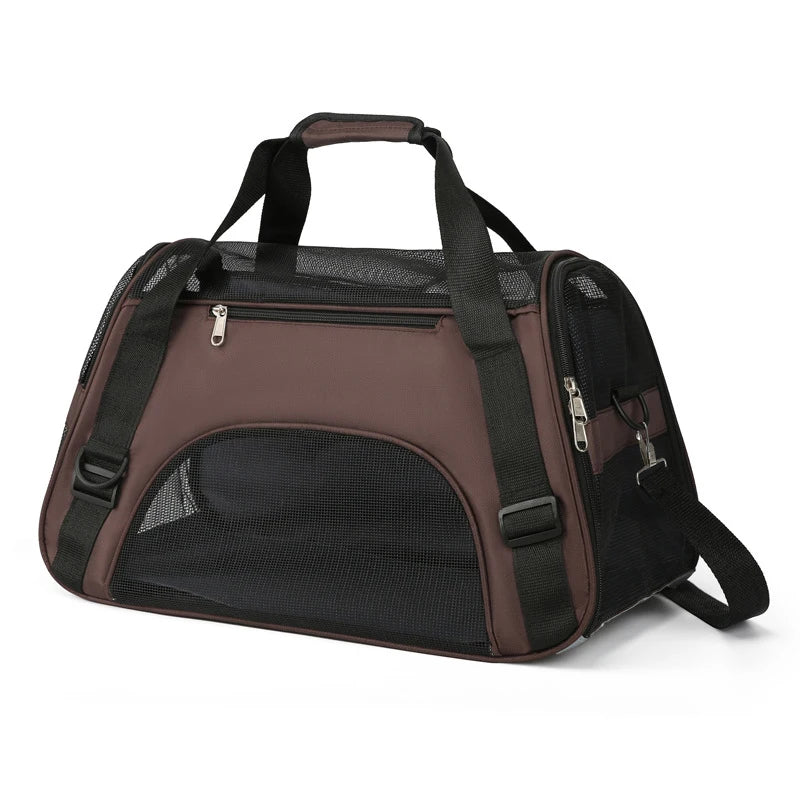 Portable Pet Bag,Suitable for Small Medium Pet Carrier,Soft Sided Puppy Cat Bag Portable Foldable Airline Approved Transport Bag