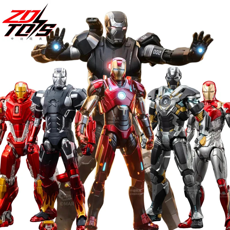 1/10 Original ZD Toys Iron Man MK2 War Machine2.0 MK16 MK11 MK24 MK35 MK47 Tony Stark Collection Model Action Figure Kids Toys