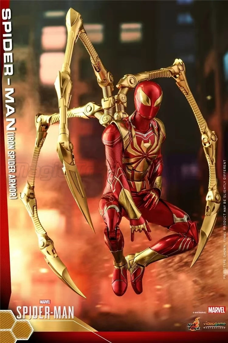 【MT】Hot Toys VGM38 Marvel Spider-Man Steel Armored Clothes Edition 1/6 Anime Figure Toys Collection