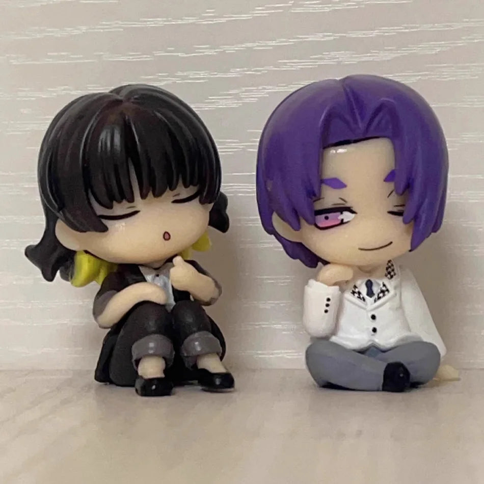 4pcs Blue Lock Gk Anime Figure Isagi Yoichi Bachira Meguru Shoulder To Shoulder Sleep Q-Version Kawaii Model Statue Kid Toy Gift
