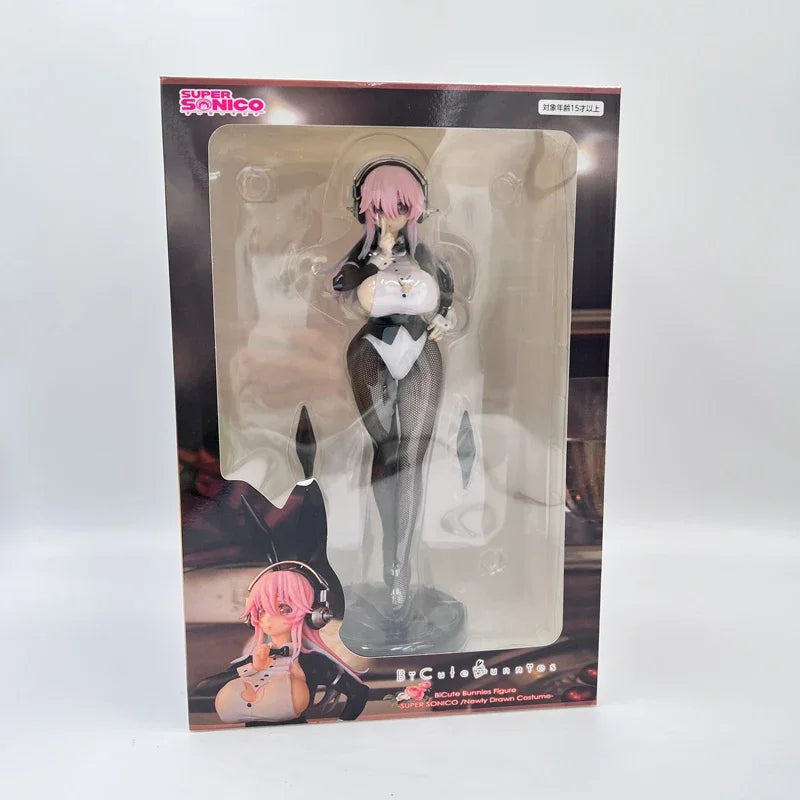 21cm Super Sonico Bikini Sexy Anime Girl Figure FuRyu BiCute Bunnies Super Sonico Action Figure Adult Collectible Model Doll Toy