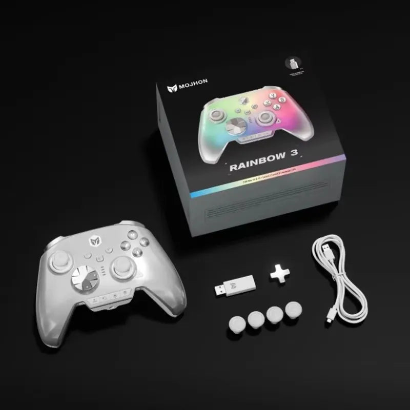 NEW BIGBIG WON Rainbow3 Wireless Game Controllers NearLink 2.4G Hall Joystick Micro Motion Button RGB Gamepad for PC/Switch/XBox