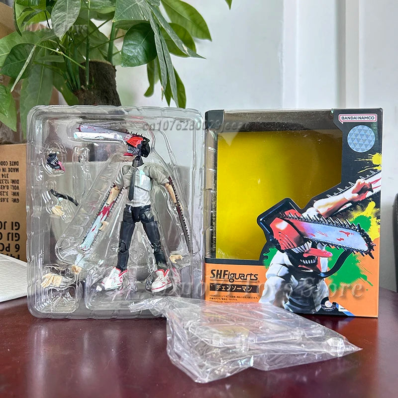 Bandai S.H.Figuarts Chainsaw Man Denji Figma #586 Anime Action Figure PVC Model Movable Collectible Toy Gifts