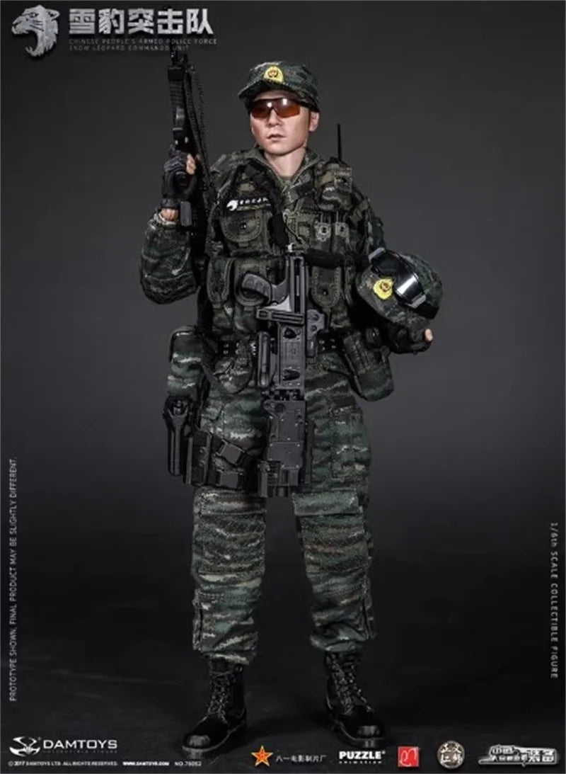 DAMTOYS 78052 1/6 Soldier Chinese People's Armed Snow Leopard Commando Full Set 12'' Action Figure Model Toy In Stock Collection