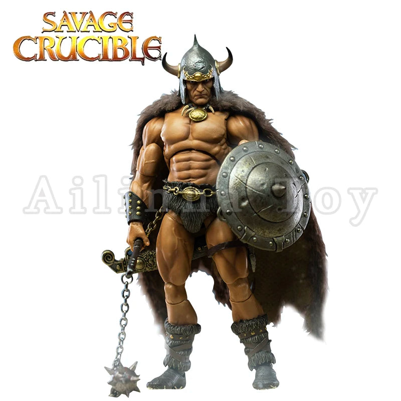 Harbinger Studios 1/12 7inch Action Figure Savage Crucible Wave 2 Jaeger Nashom Krieger Whoman Barbarian Anime Model For Gift