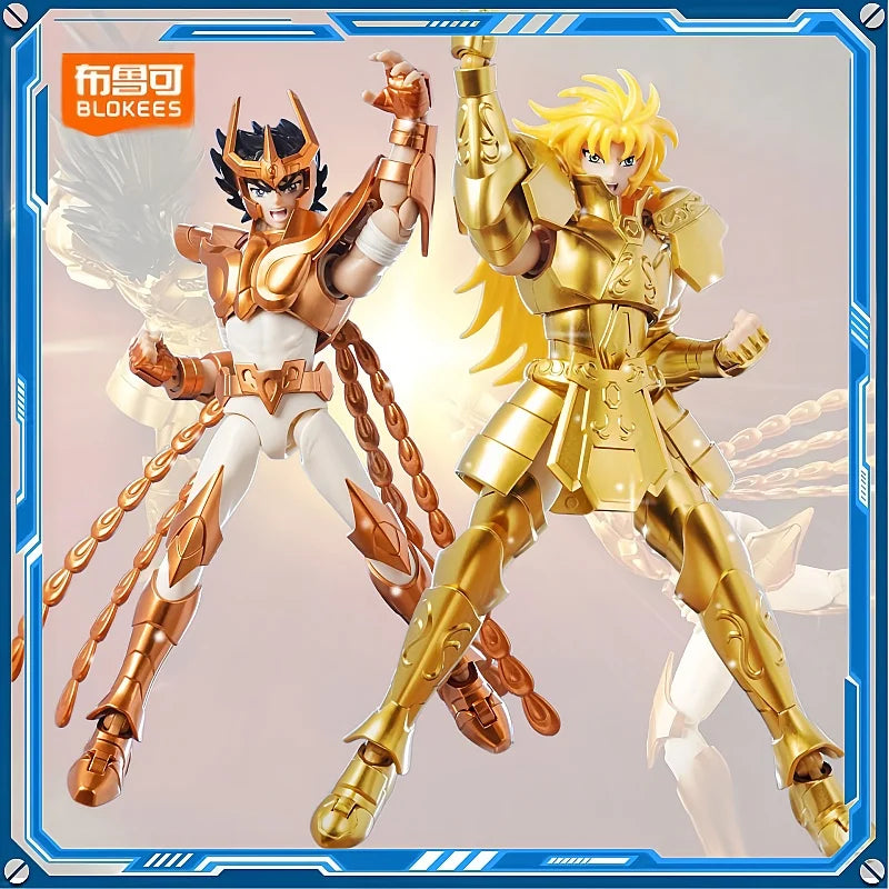 2026 new Genuine Blokees Saint Seiya Toys Phoenix Ikki Action Figure SAGA Golden Saint Assembly Model Kit Champion Class Gifts