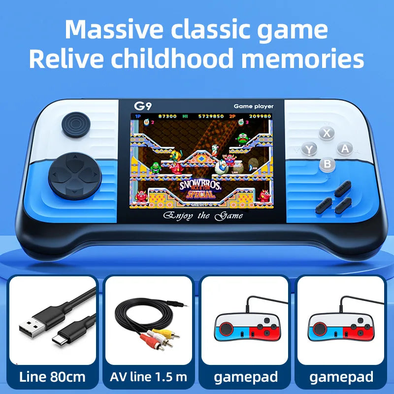 G9 3.0 Inch Nostalgic Handheld Game Console 666 Free Games 8 Bit Mini Portable Retro Game Player Machine