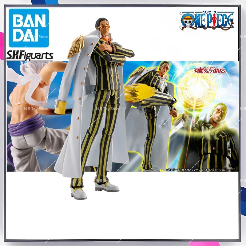 100% Original Bandai ONE PIECE S.H.Figuarts SHF Borsalino Future Island Egghead Action Figure Anime Gift Collector's Model Toy