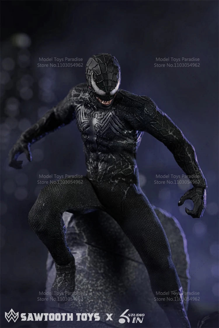 STM-20251 1/12 Collectible Toys Venom Symbiote Double Head Sculpt Movable Anti-hero Soldiers 6'' Action Figure Model Gifts
