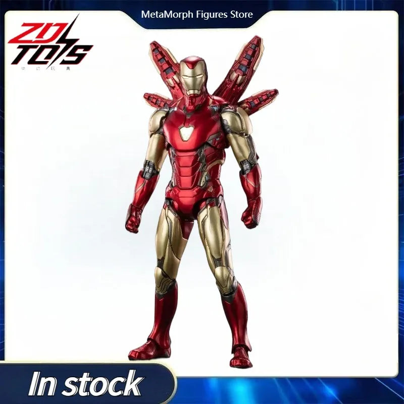 Original ZD TOYS MARVEL Iron Man MK85 2.0 Glowing Version Anime Figure Toys Model Collection