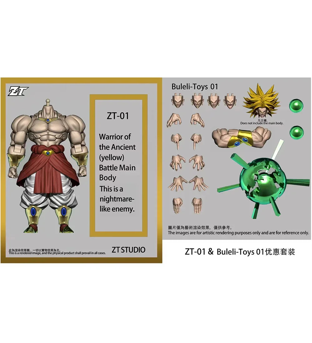 Pre-sale New ZT Studio Broly Dragon Ball Z ZT01 ZT02 ZT03 MP SHF Broly Anime Figurine Super Saiyan Figure TOYS GIFTS