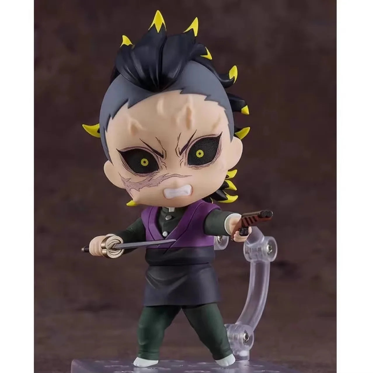 Demon Slayer Shinazugawa Genya Q Edition Action Figure Movable Face Change Clay Man Garage Kit Collectible Toy for Fans