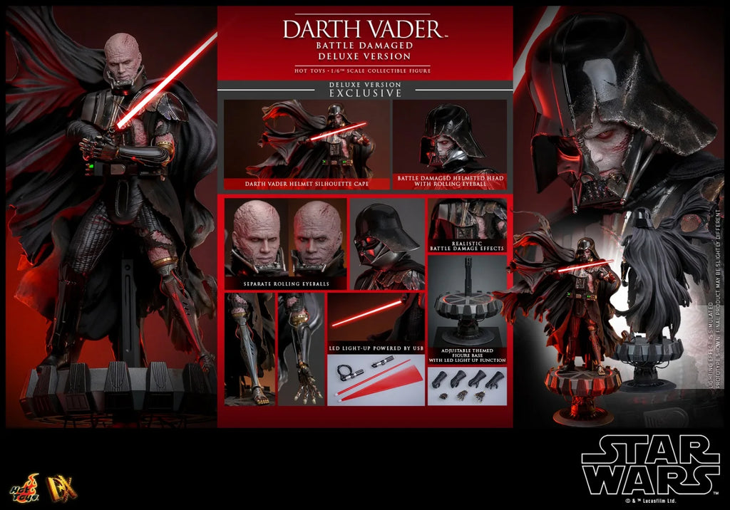 Star Wars Hottoys Dx45 New In Stock Ht  Darth Vader Battle Damage Version  Darth Vader 1/6 Action Figure Collectible Value Toy