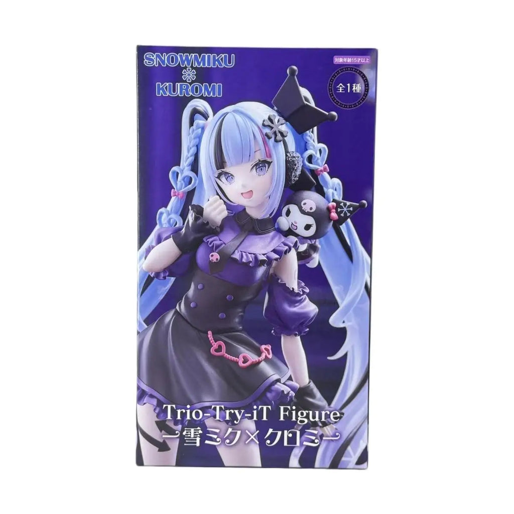 Original Furyu Hatsune Miku Anime Miku & Kuromi Trio-Try-iT Figure Action Figurine Model Figuarts Collector Toys Deco