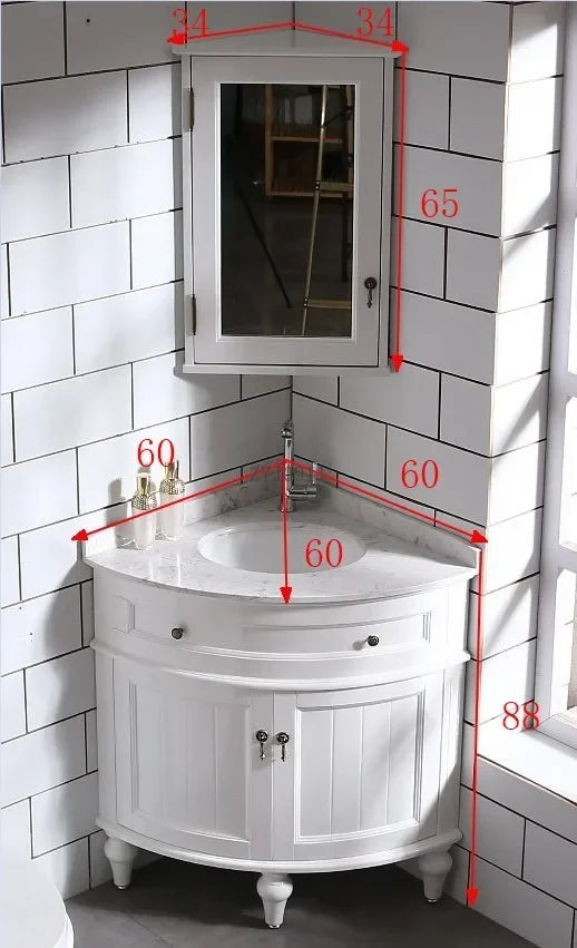 Multifunktionsmöbel Schmaler Badezimmerschrank Holzwaschbecken Lagerung Offene Schränke Aktenspiegel Regal Luxus Gabinete