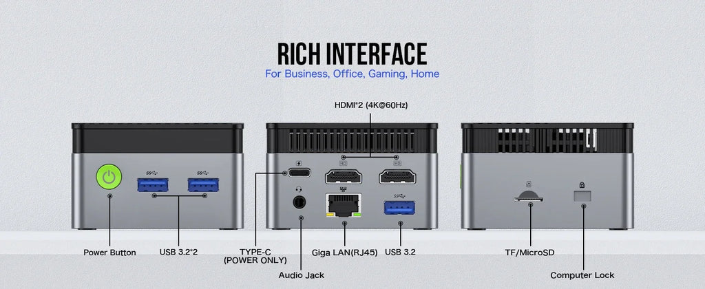 GMKtec G5 mini pc Intel 12th N97 Windows 11 Pro Desktop DDR5 4800MT/s M.2 2242 SATA WiFi5 BT4.2 Protable diy gaming computer
