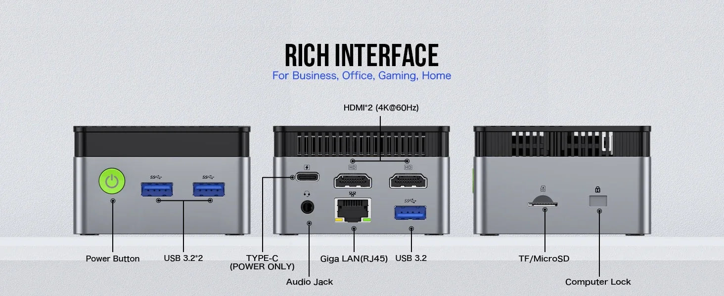 GMKtec G5 mini pc Intel 12th N97 Windows 11 Pro Desktop DDR5 4800MT/s M.2 2242 SATA WiFi5 BT4.2 Protable diy gaming computer