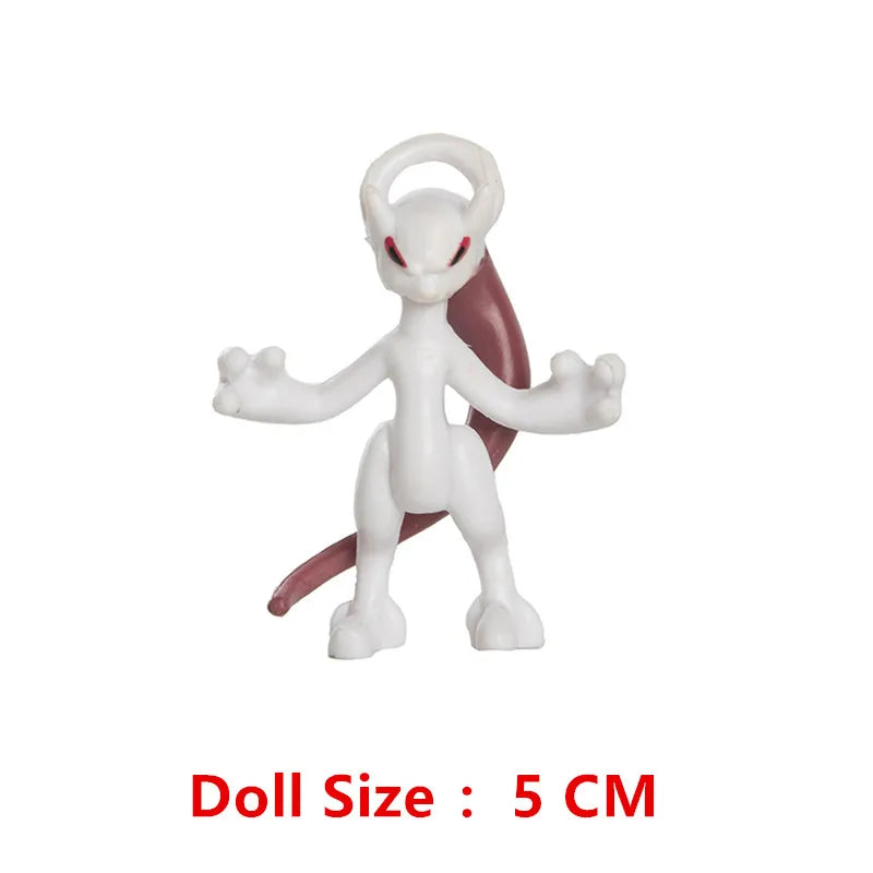 3-7 Cm PokemonCartoons Anime Figure Pikachu Mew Snorlax Charmander Cosplay Collection Pet Pocket Monster Action Model Toy Gifts