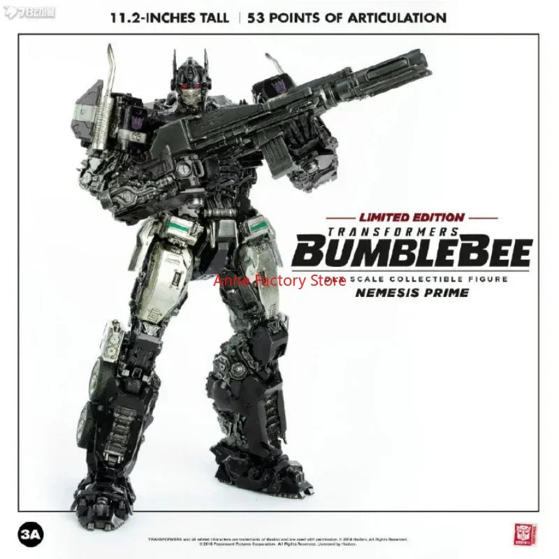 In Stock New Original Threezero 3A DLX Transformation Nemesis Prime Limited Edition 11.2inches/28.5cm  Action Figure Toy