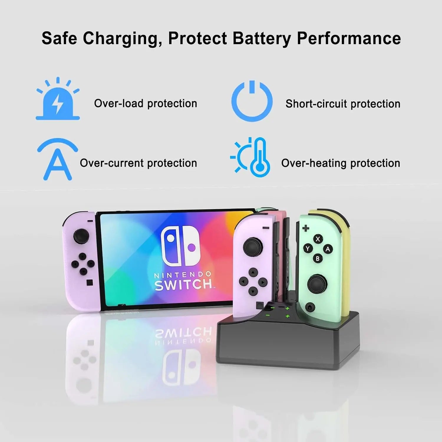 Charging Station for Switch/Switch 2 Joy Con Controller Charging Dock 4in1 Nintendo Switch Joy Con 2 Charger Gaming Accessories