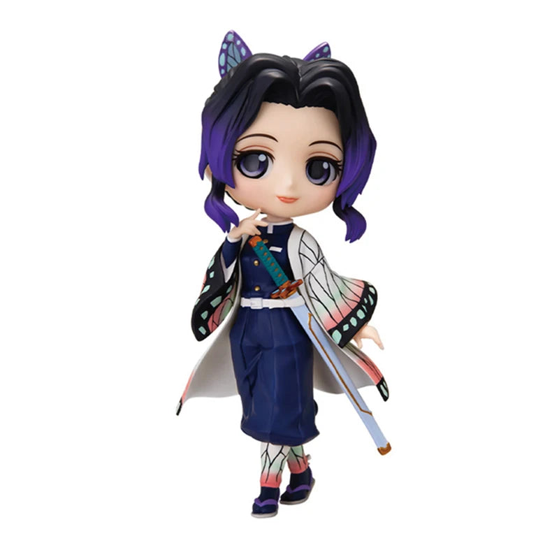 Anime Demon Slayer Figure Nezuko Tanjirou Zenitsu Inosuke Kyoujurou Giyuu Kawaii Qposket Figural PVC Model Toy Collect Gift