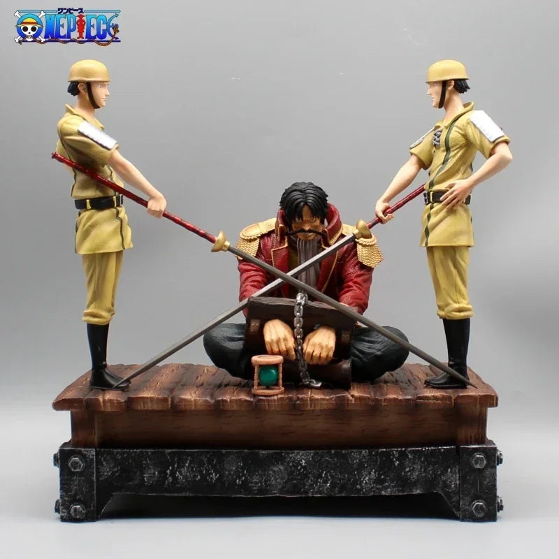 One Piece Anime Figure Execution  Portgas D Ace Gol D Roger Figure Pvc Gk Statue Figurine Model Doll Collection Room Decora Gift